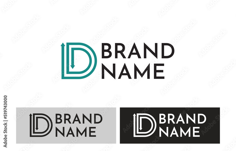 logo for company, D, Arrow