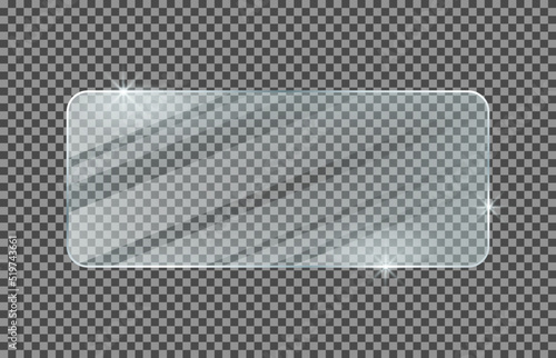 Glass plate isolated on a transparent background
