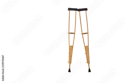 Obraz na plátne The  axillary Crutches  clipping path, it is on white background.