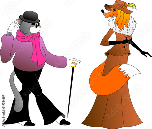 characters from the fairy tale cat and fox photo