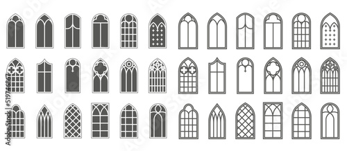 Slika na platnu Church windows set