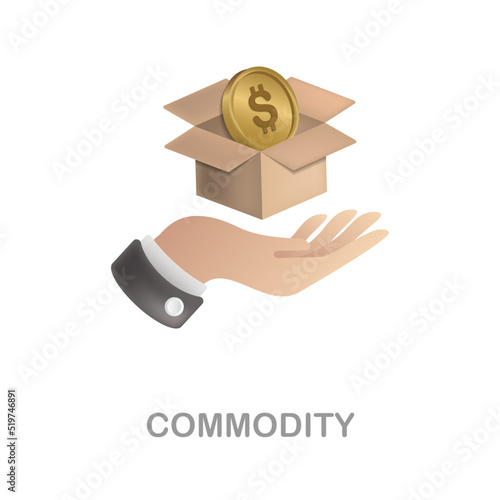 Commodity icon. 3d illustration from economic collection. Creative Commodity 3d icon for web design, templates, infographics and more