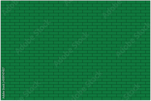 green brick wall  vector illustration