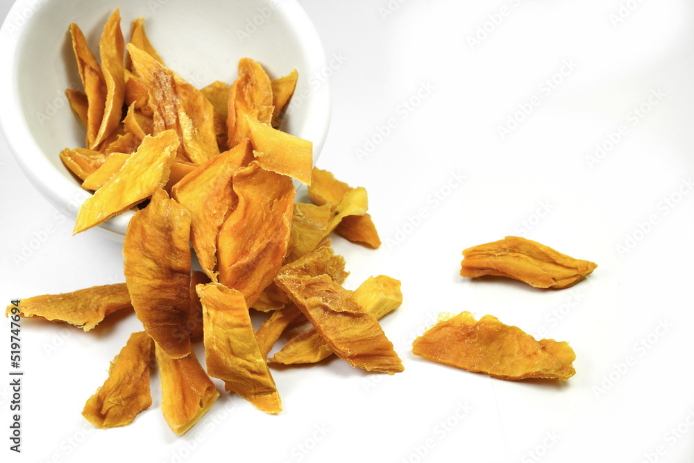 dried mango path isolated on white dried mango path isolated on white