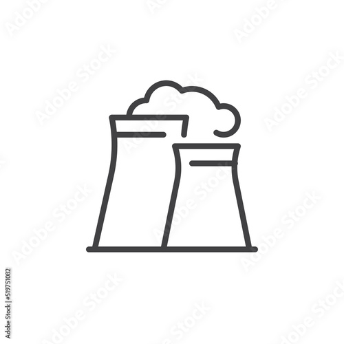 Nuclear power plant line icon