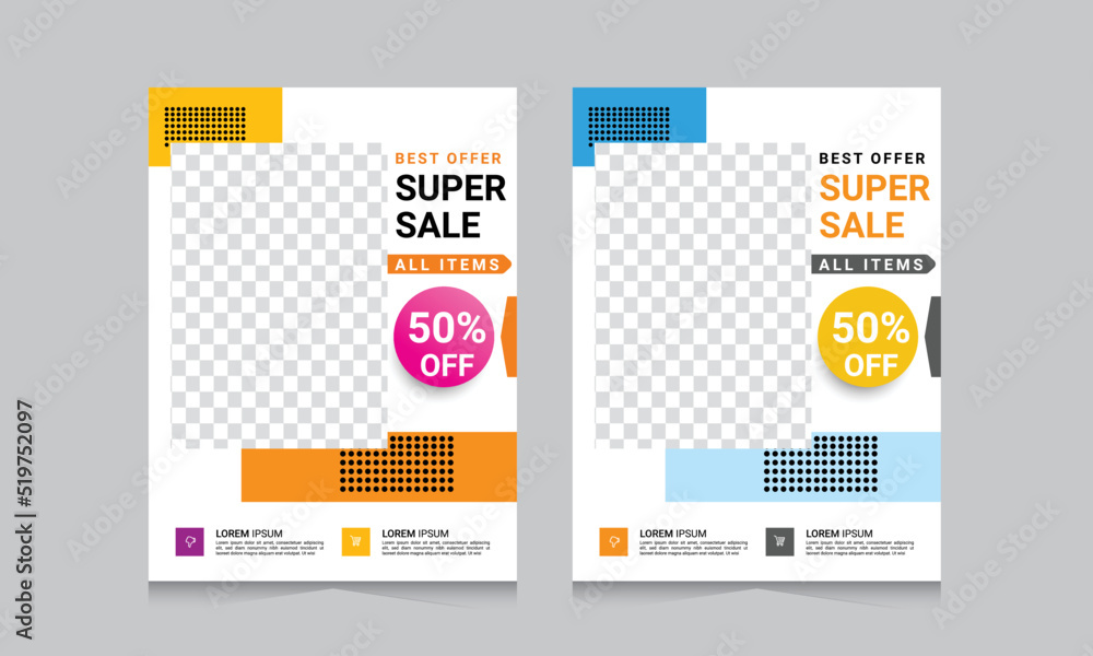 Cover design for annual report and business catalog, magazine, flyer or booklet. Brochure template layout. A4 cover vector 4