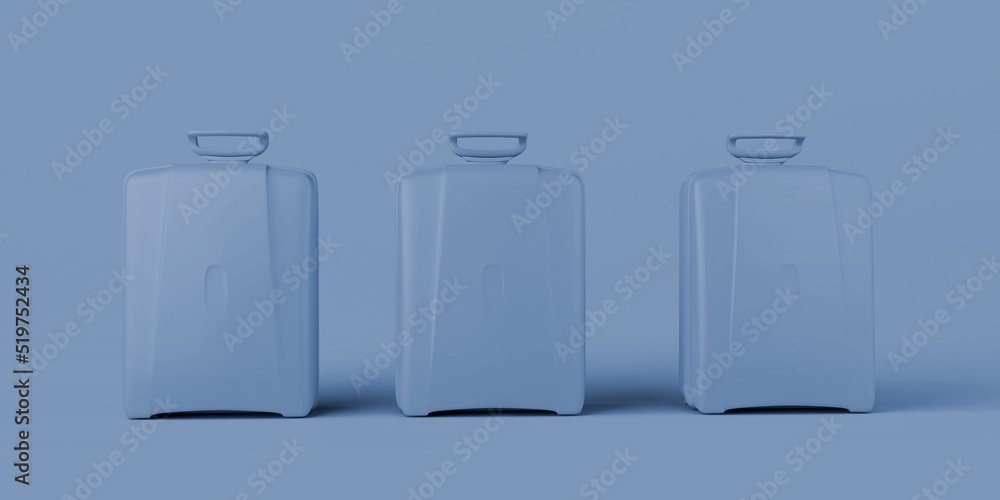 Suitcases to travel on vacation. Copy space. 3D illustration. Suitcases to travel on vacation. Copy space. 3D illustration.