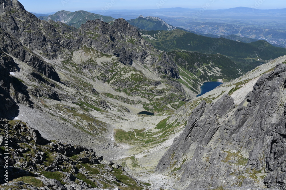 Fototapeta premium Tatra Mountains, trail, Orla Perc, climbing, extreme,