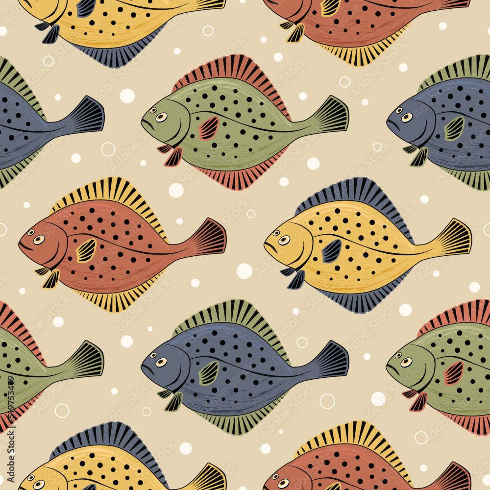 Flounder fish pattern Flounder fish pattern