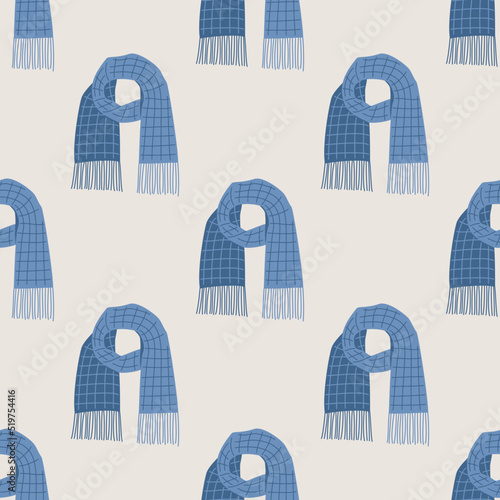 Seamless vector scarf pattern. Stylish plaid neckcloth fashion garment background for fabric, textile, cover etc.