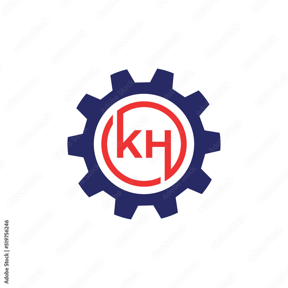 Logo Design Consisting of the Letters K and H in the Wheel