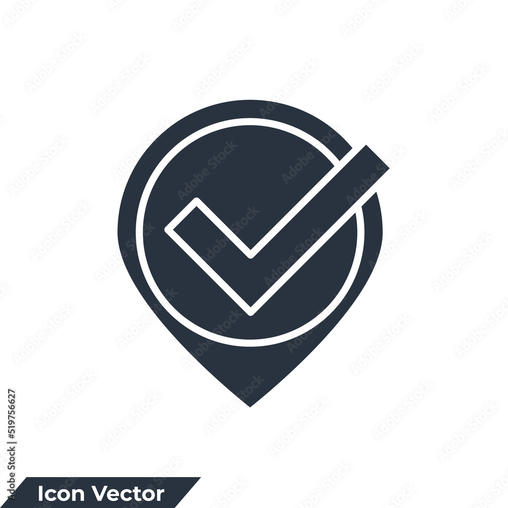 check point icon logo vector illustration. Location icon and approved symbol template for graphic and web design collection check point icon logo vector illustration. Location icon and approved symbol template for graphic and web design collection