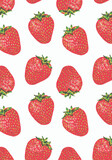 Strawberry design print on plain ground
