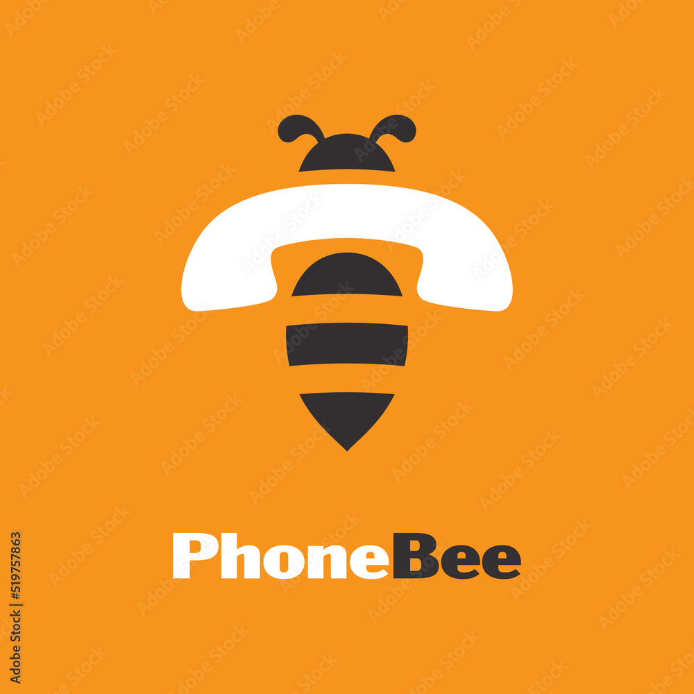 Obraz premium Phone Bee Logo