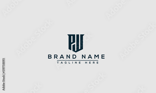 Logo design letter PW . Elegant modern. Vector template.