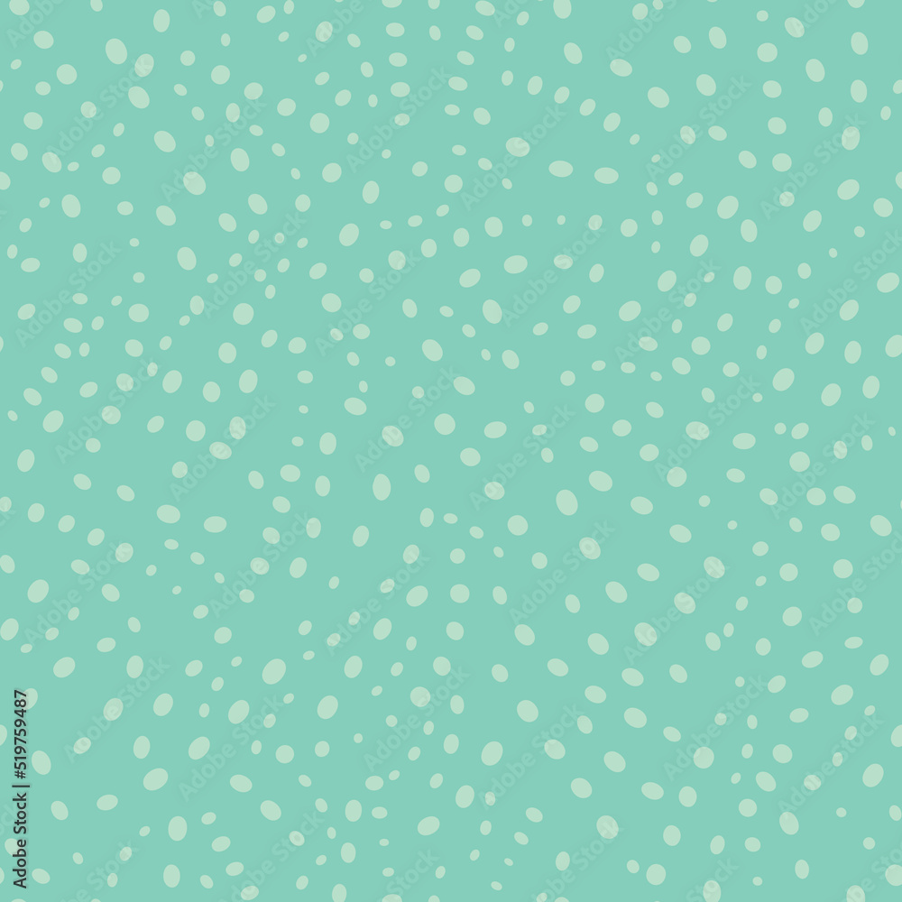 Abstract vector background with glitch polka dot distortion. Seamless noise texture monchrome pastel blue backdrop. Irregular scattered dots repeat. Confetti circles all over print. Dotted background.