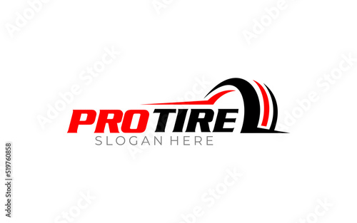 Illustration vector graphic of tire shop and repair service logo design template