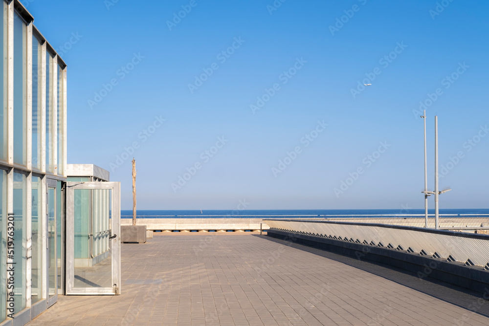 Obraz premium Plaza Rosa dels Vents on the Mediterranean coast of the city of Barcelona in Spain