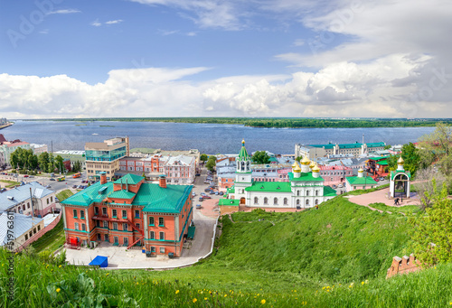 View of the historic city center from Kremlin. Nizhny Novgorod, Russia photo