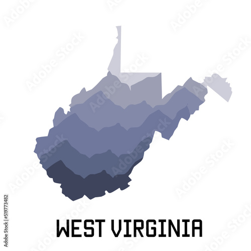 illustration vector of west virginia mountain perfect for print,etc