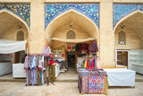 Outdoor market at the old madrassah in Uzbekistan
