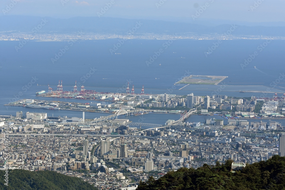 六甲山から眺める神戸の街
