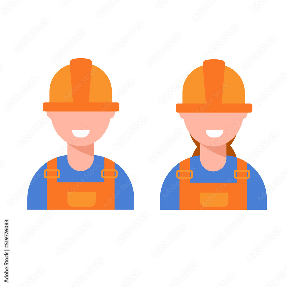Repair service man woman worker with a smile on his helmet. Mechanic's workshop. Repair service man woman worker with a smile on his helmet. Mechanic's workshop.
