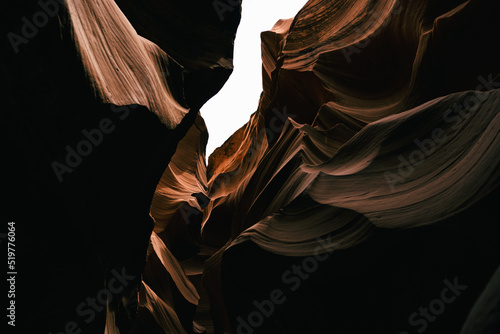 Canvas-taulu Antelope Canyon, Arizona, detail natural sandstone cave located on Navajo land,