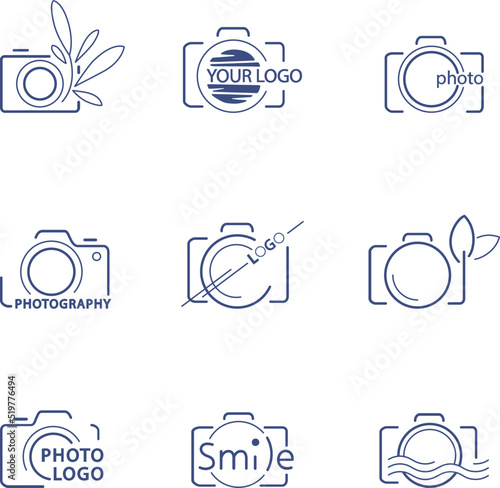logo template for photographer, photo studio, camera signs set © JMC