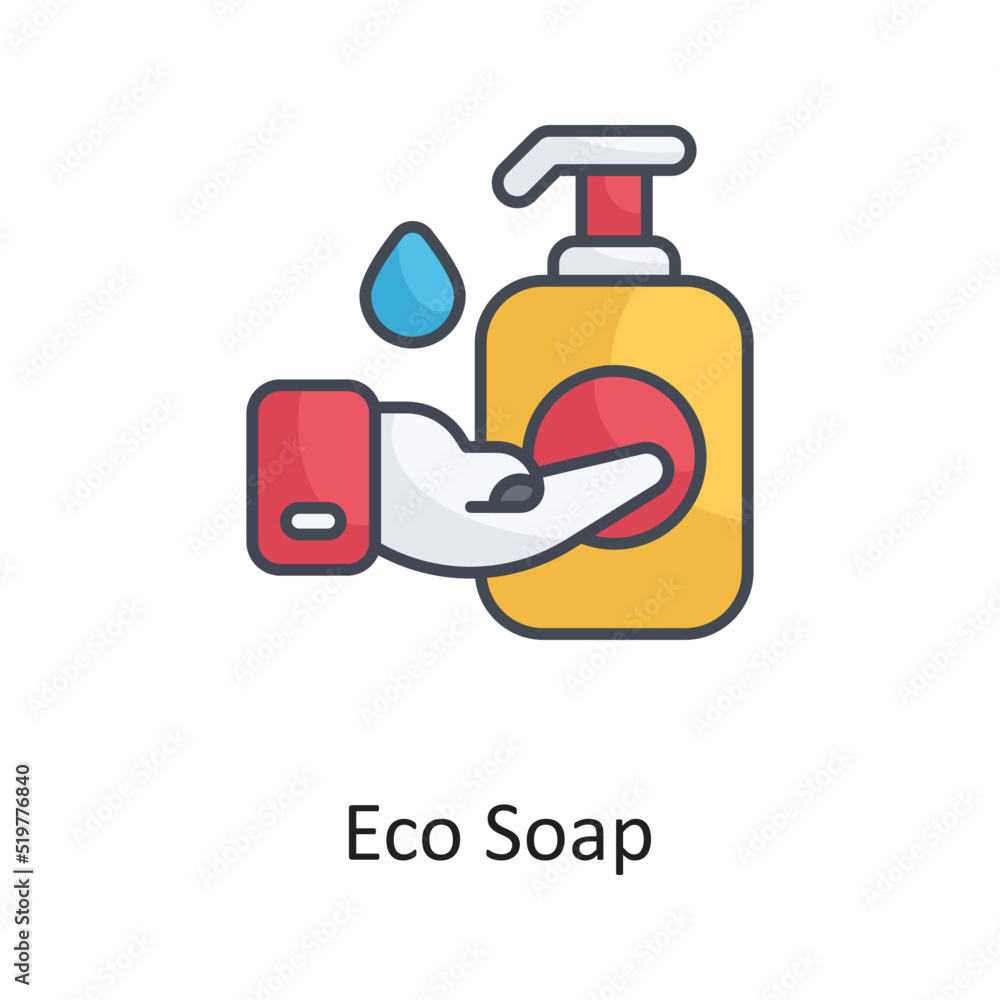 Eco Soap vector Filled Outline Icon Design illustration on White background. EPS 10 File Eco Soap vector Filled Outline Icon Design illustration on White background. EPS 10 File