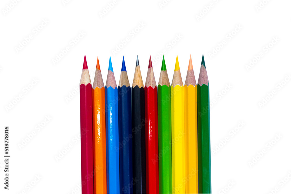 Color pencils isolated on white background close up Beautiful color pencils.Color pencils for drawing. Color pencils isolated on white background close up Beautiful color pencils.Color pencils for drawing.