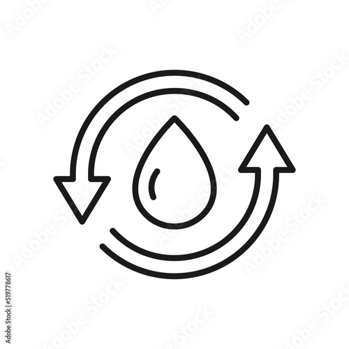 Renewable water icon design isolated on white background. Vector illustration