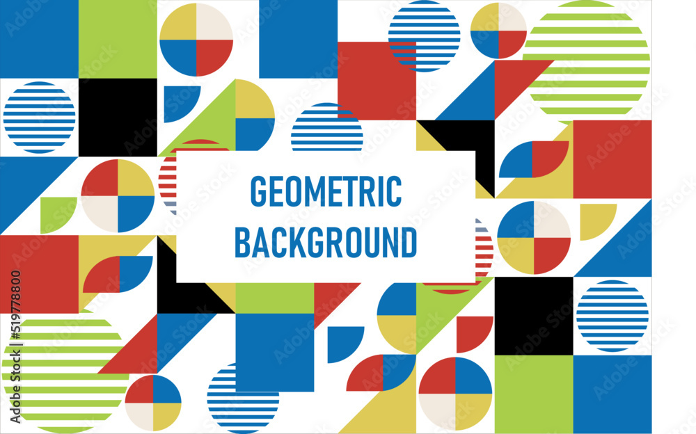 Flat geometric background Flat geometric background
