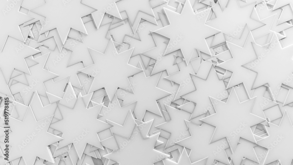 White 3D Background Abstract 8 Point Star pattern texture White 3D Background Abstract 8 Point Star pattern texture