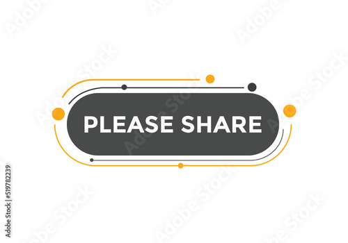 Please share button. Please share speech bubble

