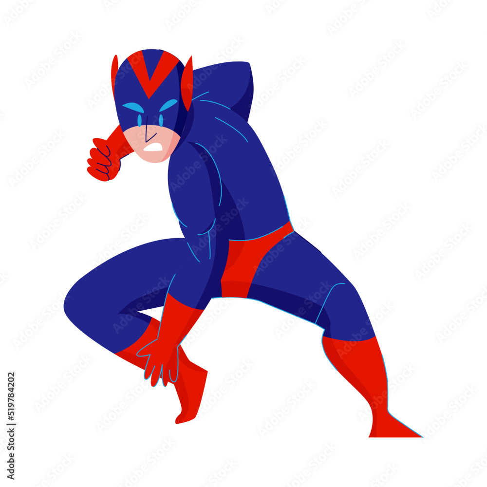 Fototapeta premium Fighting Superhero Pose Composition