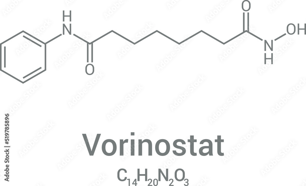 chemical structure of Vorinostat (C14H20N2O3) chemical structure of Vorinostat (C14H20N2O3)