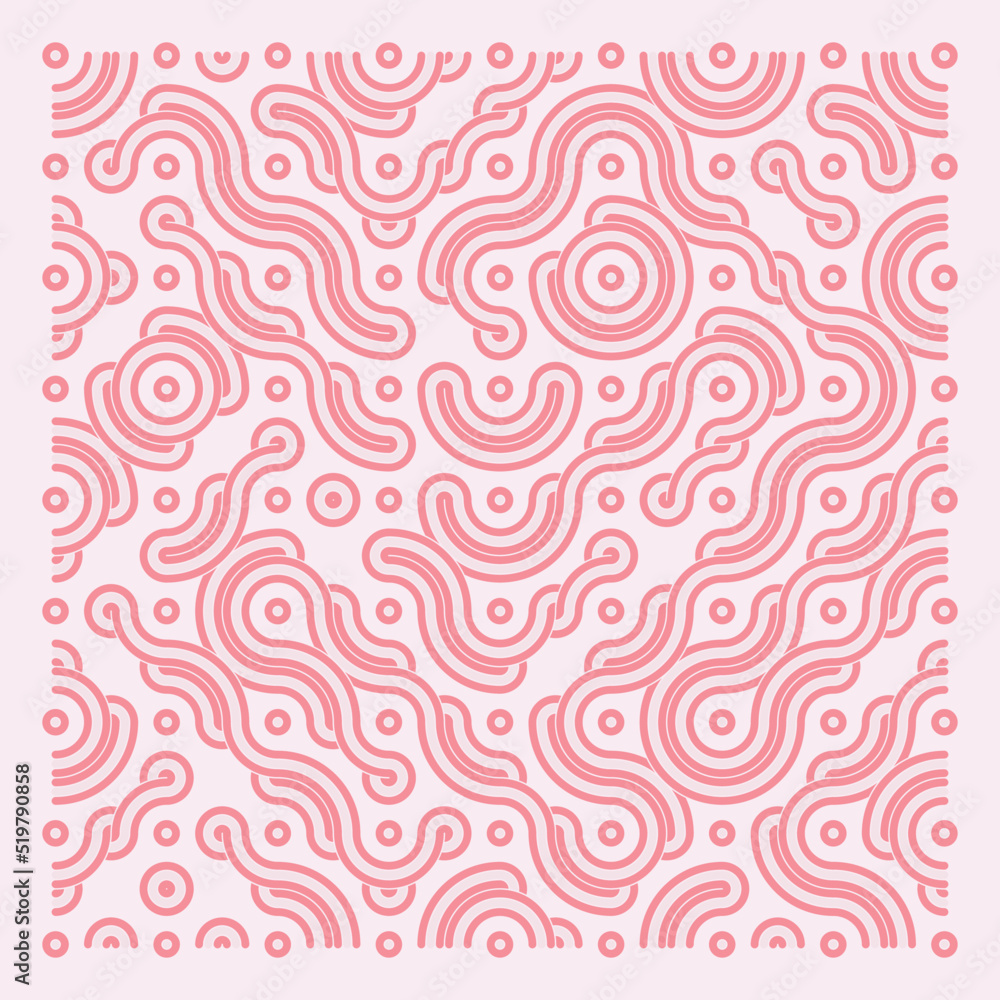 Color truchet tiling connections illustration