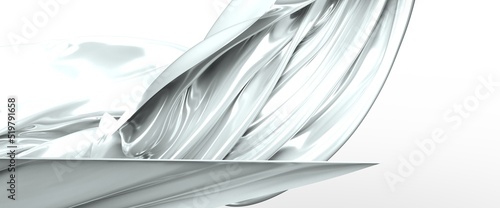 3D rendering of silver colo...