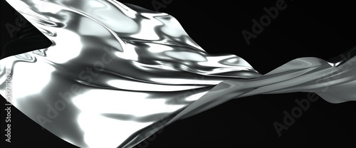 3D rendering of silver colo...
