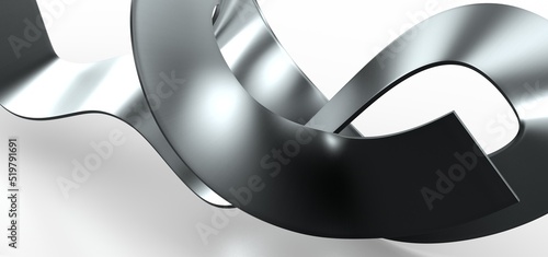 3D rendering of silver colo...