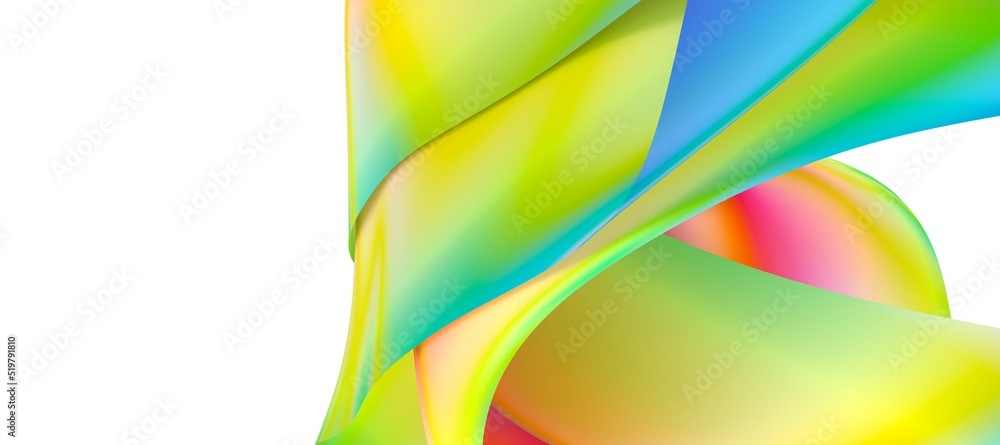Fototapeta premium 3d fluid shapes with holographic effect