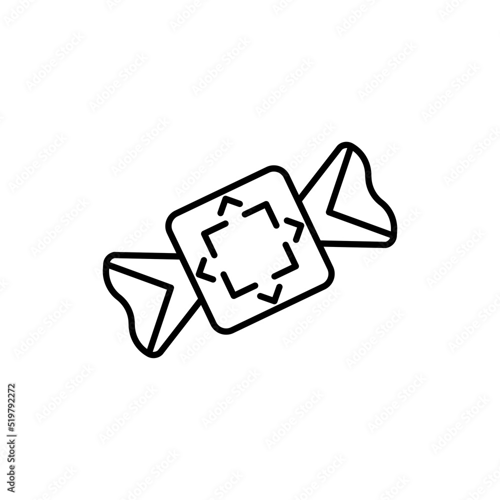 Candy vector icon. Flat linear sweet logo. Candies in thin line style. Candy vector icon. Flat linear sweet logo. Candies in thin line style.