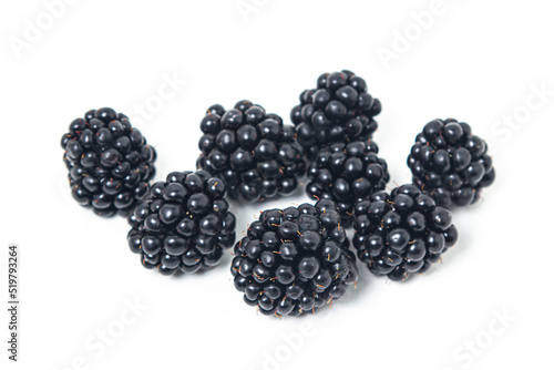 Blackberry isolated on white background. Healthy and tasty berry