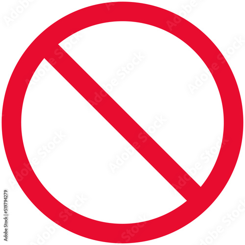 no red sign vector design