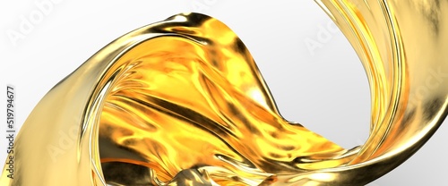 Fotografie, Obraz 3d render of gold cloth