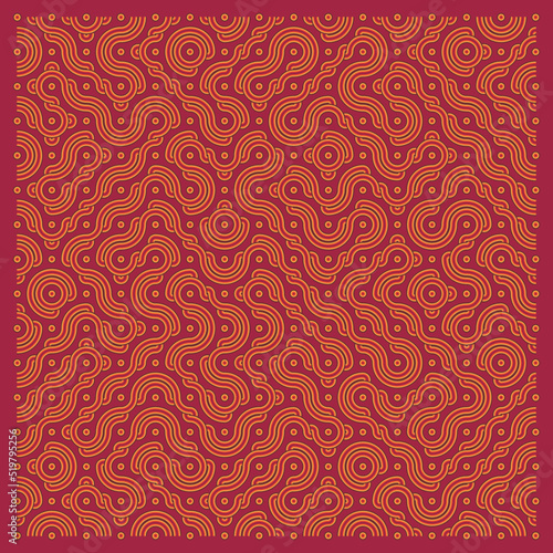 Color truchet tiling connections illustration
