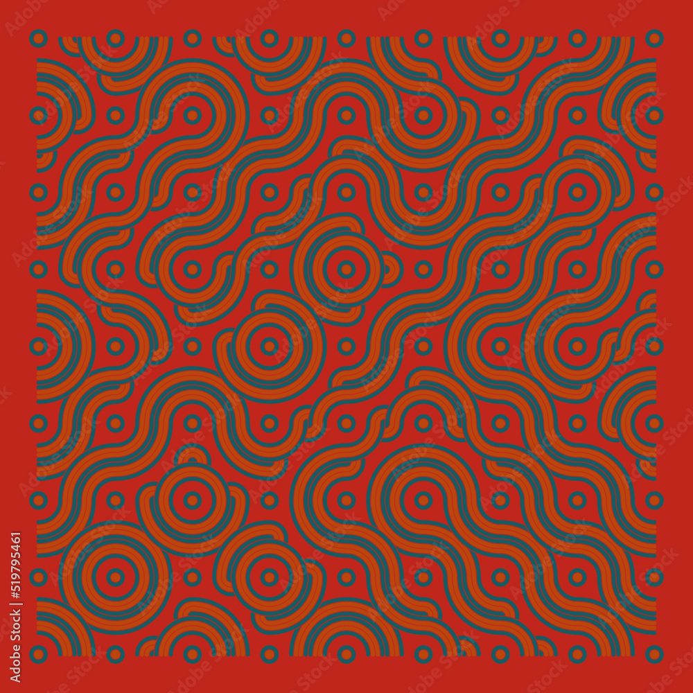 Color truchet tiling connections illustration Color truchet tiling connections illustration