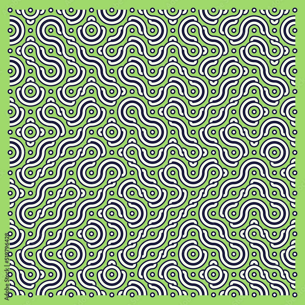 Fototapeta premium Color truchet tiling connections illustration