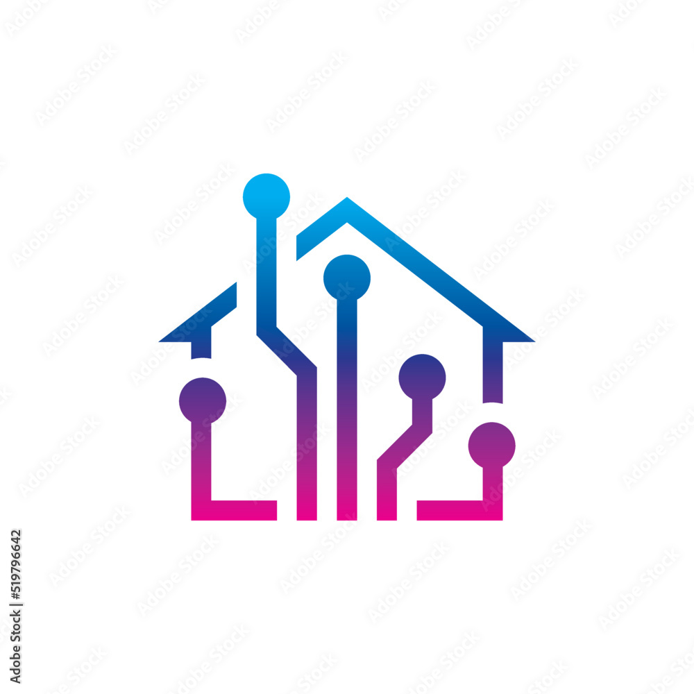 home tech logo vector illustration home tech logo vector illustration